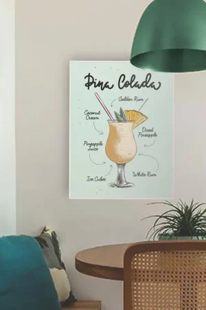 Cadre décoratif 'Pina Colada' bleu Achat Immédiat